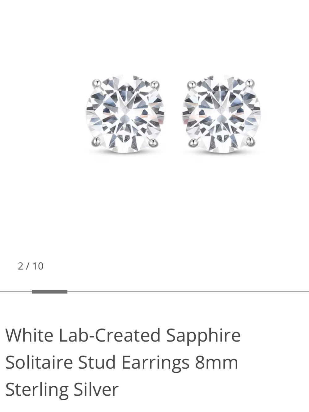 Kay Jewelers White Sapphire Studs